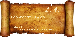 Leonhardt Andos névjegykártya